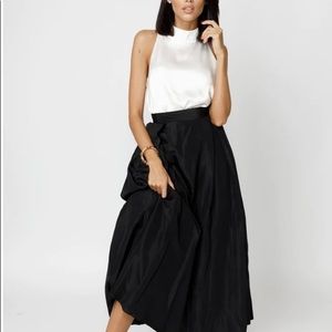 Kands London white pure silk halter neck blouse